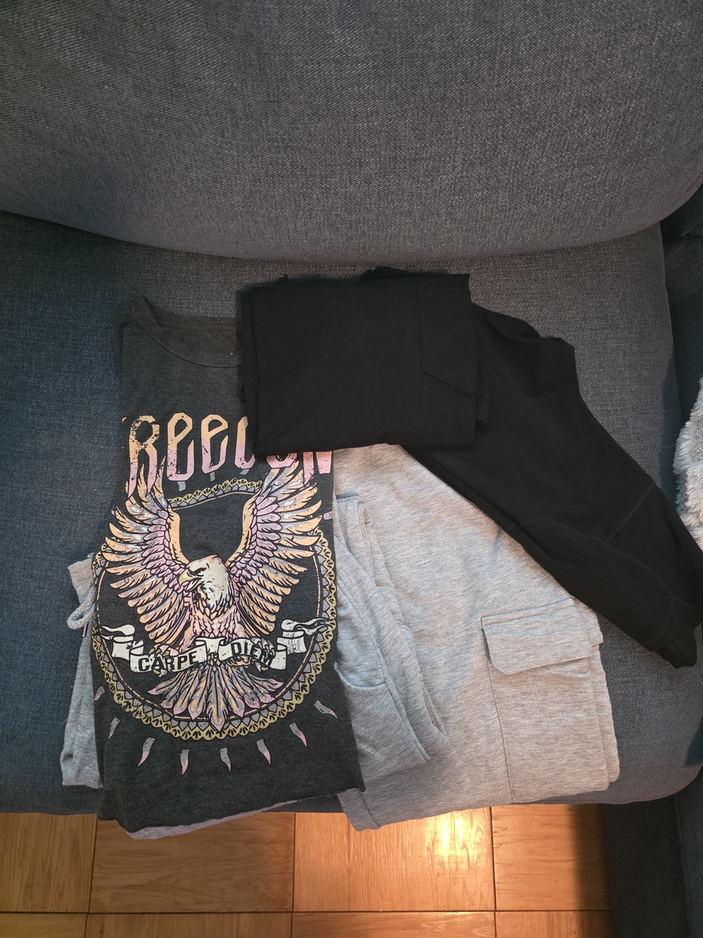 Kids Graphic Eagle Tee - Black and Gray